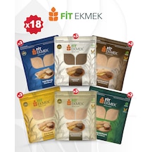Fit 3lü Kepekli ,3lü Yulafli ,3lü Chia ,3lü Arpa ,3lü Çavdar Ve 3lü Keten Tohumlu Lavaş Ekmeği 300gr