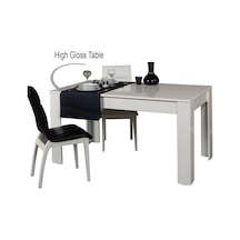 Pasific Home Bois Açılır Yemek Masası Parlak Beyaz