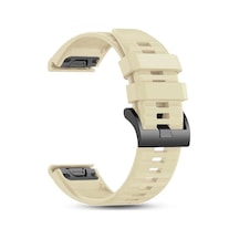 Garmin Quatix 6x Solar Kordon Silikon Quickfit Özellikli Yedek Kayış Starlight