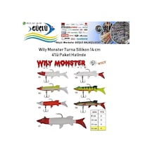 Turna Silikonu 14 Cm Wily Monster 4 Lü Paket Renk:4