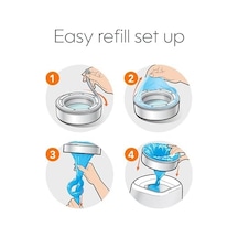 Diaper Genie Essentials Yuvarlak Yedek 8'li Paket 2560'a Kadar Yenidoğan Bezi Tutar Kokusuz Sürekli Film İçerir Bebek Bezi Genie Komple Ve İfade Kovaları İle Uyumlu