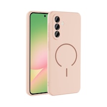 Zore Galaxy A56 Kılıf M-safe Şarj Özellikli Ogaa Meta Kapak - Rose Pembe