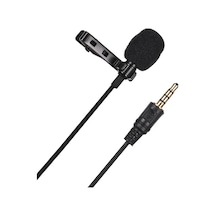 Siyah Mini Kollu Kablolu Mikrofon - Omnidireksiyonel Ses Kalitesi, Cep Telefonu/pc Uyumlu, 100cm Kablolu, Taşıma Kutusu Ve Sponge Kapaklı