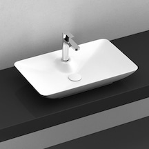Isvea Sistema Y Clear Tezgah Üzeri Lavabo 65CM Beyaz E x tra Dekorsuz 10Sy50065