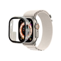 Case 4u Apple Watch Seri 1/2/3/4/5/6/7/8/se/ultra 38mm 40mm 41mm 42mm 44mm 45mm 49mm Kasa Ve Ekran Açık Mavi