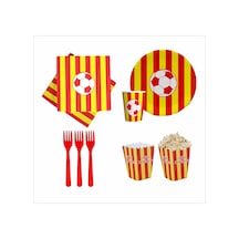 Taraftar Galatasaray 8 Tabak, 8 Bardak, 8 Mısır Kutusu, 10 Peçete, 10 Çatal