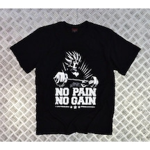 Stoned&Fame Siyah No Paın No Gaın Baskılı T-shirt SIYAH Siyah