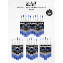 Selsil Nötr Dış Cephe Silikonu Siyah 300 Ml. - 25 Adet Siyah
