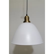 Riolight Retro Beyaz Içi Beyaz Tekli Metal Sarkıt Çap: 28Cm (538289571)
