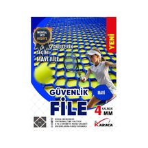 Mavi Güvenlik File 1.5x5m 4mm Kalın İp, 5x5cm Göz Aralığı