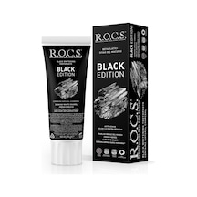 Rocs Black Edition Kömür Özleri ile Beyazlatıcı Diş Macunu - 74 G
