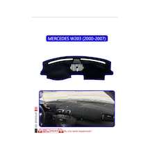 Mercedes W203 2000-2007torpido Koruma Halısı Mavi Kenar