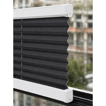 %100 Karartma Plise Perde Antrasit Kumaş + Beyaz Profil Kasa Cam Balkon Perdesi %100 Karartma Plise Perde Antrasit Kumaş + Beyaz Profil Kasa Cam Balkon Perdesi