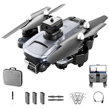 S99 Hd Çift Kamera Rc Drone Optik Akışı Dört Taraflı Engel Kaçınma 3 Pil