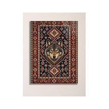 Bozkurt A3 Metal Tablo Anadolu Kilim Desenli, Geleneksel Türk Motifli Kurt Dekoratif Duvar Tablosu Çok Renkli - 937547666 Çok Renkli - 937547666 Çok Renkli