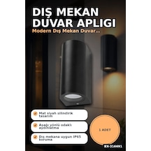 Dış Mekan Duvar Apligi Gu10 Duy 10w Uyumlu Ip65 Bahce Balkon Aplik Kasasi 1 Adet Bx-316691 Diğer