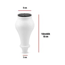 Lüks Dekoratif Mobilya Ayağı 18 Cm Beyaz Plastik Klasik Tasarım Dolap Koltuk Baza Ayağı Çoklu Renk