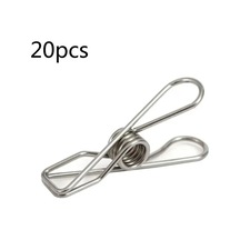 20 Adet-20 Adet Çok Amaçlı Rüzgar Geçirmez Clothespin Paslanmaz Çelik Deniz Sınıfı Dayanıklı Mandal Metal Asılı Klipler Elbise Havlu Çorap