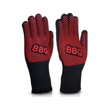 Isıya Dayanıklı Barbekü Eldivenleri - Izgara, Fırın Ve Şömine İçin Yalıtımlı Kaymaz Pişirme Eldivenleri