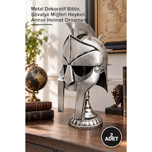 2 Adet Metal Şövalye Miğferi Biblosu Metal Dekoratif Biblo, Şövalye Miğferi Heykeli, Armor Helmet Ornament