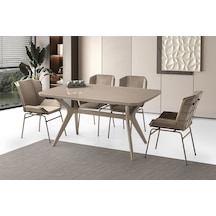 Zümrüt Masa, Fiera Sandalye, Cappicino Hg, 160x90 Cappuccino