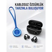 Kablosuz Kulaklık Ve Mavi Çanta Charm Saat Kampanya Seti Taşınabilir Günlük Kullanım - Lisinya