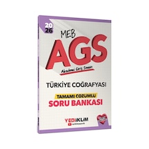 Yediiklim Yayınları 2026 Meb Ags Türkiye Coğrafyası Tamamı Çözümlü Soru Bankası