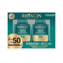 Keratin & Argan Onarıcı Şampuan 2 X 300 Ml Yıpranmış Ve Hasar Görmüş Saçlar İçin Hidrolize Keratin + A