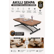 Juppo Üst Tabla Mdf Ceviz Oval Köşe Alt Siyah Dışa Kıvrım