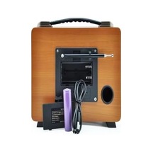 M-2027bt Gerçek Ahşap Eskitme Kaplama Radyo Fm Am Sw Usb Tf Aux Destekli Bluetooth Hoparlör, Turuncu