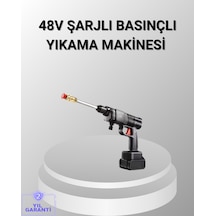 48v Kablosuz Yıkama Makinesi - 2 Pil, Köpük Tankı Ve Ayarlanabilir