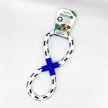 Eurodog - 46 - Diş İpi Halka Sekiz Şekil Mavi Beyaz - Edntrend - 25 Cm
