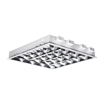 Pelsan 4x18w Sıva Altı 7 Lamel Çift Parabolik Ofis Armatürü Beyaz