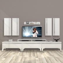 Decoraktiv Ekoflex 8d Mdf Silver Tv Ünitesi Tv Sehpası Beyaz