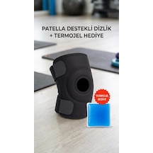 Buğz Sporcu Dizliği Çapraz Bağ Destekli Termojel Hediyeli Medikal Korsesi