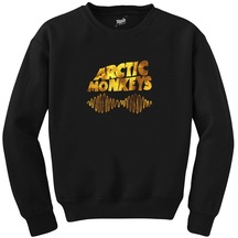Arctic Monkeys Logo Wave Gold Siyah Sweatshirt