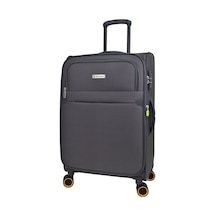 Pierre Cardin Ultra Light Hafif Lüx Kumaş Orta Boy Valiz Gri PC6000 Gri