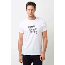 Riverdale Jughead Jones Was Here Baskılı Beyaz Erkek Tshirt