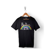 The Beatles Gökkuşağı Logo Abbey Road At Crosley Baskılı Tişört Unisex T-shirt 001
