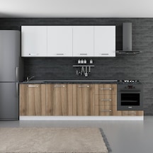 Minar 280 Cm Mutfak Dolabı Beyaz Dore 280-d3