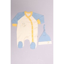 Bebek Tulum Beyaz - Mavi - 02258.1803. 1 - 6 Aylık
