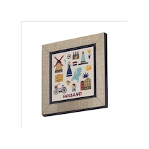 Hollanda Sembolleri Baskılı Mdf Magnet 7x7 202