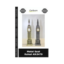 Özel Üretim Dekoratif Hediyelik Ev Aksesuarı Masaüstü Metal Saat Kulesi Alk3479 Çok Renkli