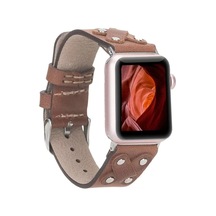Apple Watch Uyumlu Deri Kordon Cross 42-44-45mm St Tn02 Diğer