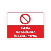 Buhar Vanasını Açarken Karşısında Durmak Yasaktır - Isg Levhası 35 X 50 Cm Sticker Y