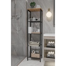 Retodesign Siyah 40 Cm.çok Amaçlı Raf, Mutfak Rafı, Banyo Düzenleyici Raf 1893s