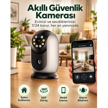 Harvox Hx-ıc006 Full Hd Akıllı Ip Gece Görüşlü Bebek Ve Ev Güvenlik Kamerası Siyah