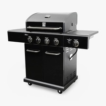Kenmore Gazlı Barbekü 4 Ocaklı Siyah Siyah