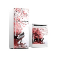 Buzdolabı Ve Bulaşık Makinası Beyaz Eşya Sticker Kaplama Çiçekler (540887604)