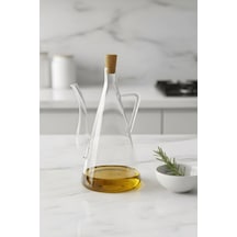 Premium Cam Yağdanlık 500 Ml Damlatmaz Zeytinyağı Şişesi Şeffaf
